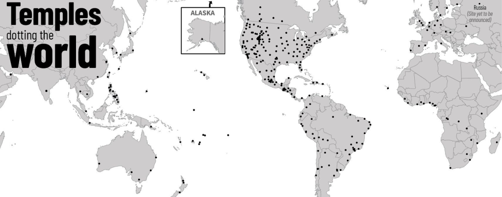 See The Locations Of The Church&amp;#039;S 315 Temples Across 6 Maps | Map of Lds Temples in USA