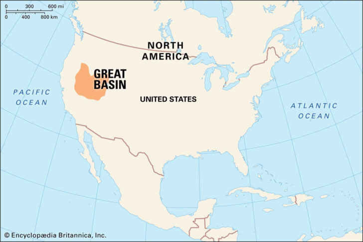 Great Basin on Map of USA