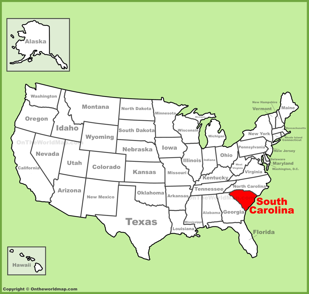 South Carolina Location On The U.s. Map - Ontheworldmap | Map of USA Showing South Carolina