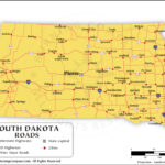 South Dakota Road Map With Interstate Highways And Us Highways | Road Map Of South Dakota USA