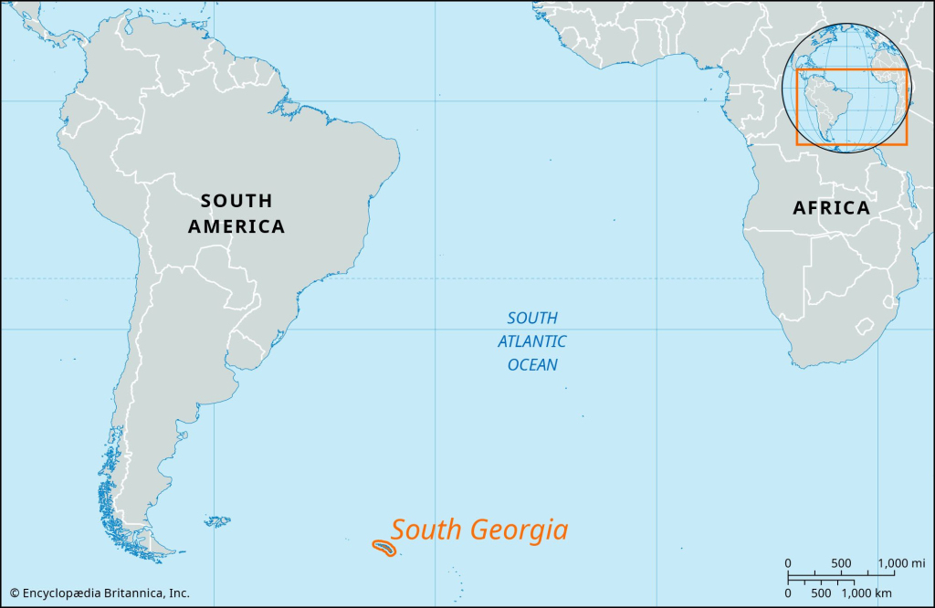 South Georgia | Island, Map, &amp;amp; Facts | Britannica | Map of South Georgia USA