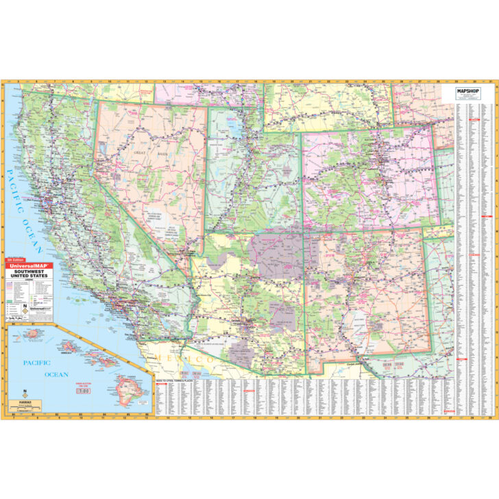Map of Southwest States USA Map of Southwest States USA