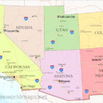 Southwestern Us Political Map  Freeworldmaps | Map Of Southwest USA With Cities