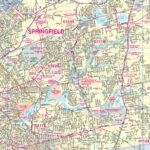 Springfield, Ma Wall Mapkappa   The Map Shop | Map Of Springfield Massachusetts Usa
