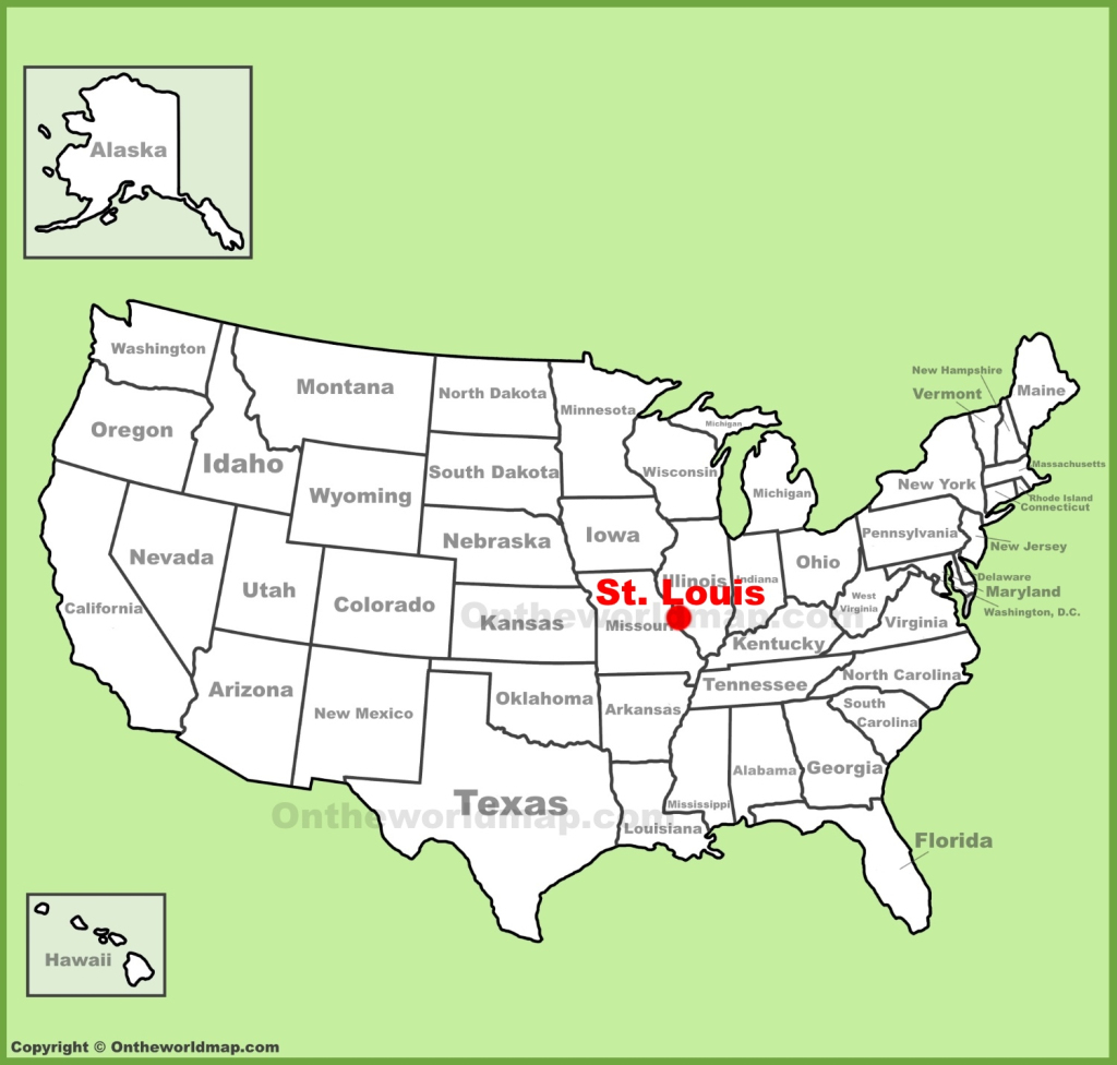 St. Louis Location On The U.s. Map - Ontheworldmap | St Louis On The Map Of Usa