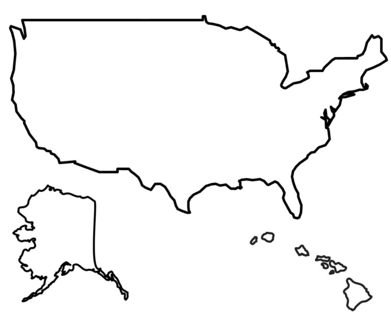 Free Printable Pdf Blank Map Of USA - Printable US Maps