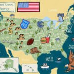 Stock Vektorgrafik „Cartoon Map Of Usa“ | Adobe Stock | Cartoon Map Of The Usa