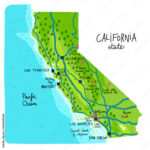 Stock Vektorgrafik „Map Of California State Of The Usa, With | Map Of California State USA