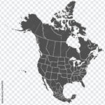 Stock Vektorgrafik „Map Of North America. Detailed Map Of North | Printable Map Of The Usa And Canada