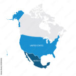 Stock Vektorgrafik „Map Of Usa And Mexico“ | Adobe Stock | Map Of Usa With Mexico