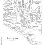 Stock Vektorgrafik „Modern City Map   Baltimore Maryland City Of | Map Of Baltimore Maryland USA