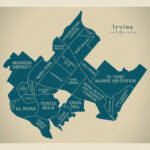 Stock Vektorgrafik „Modern City Map   Irvine California City Of | Map Of Irvine California Usa