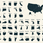 Stock Vektorgrafik „Outline Map Of The United States Of America | Map Outline Of The Usa