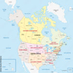 Stock Vektorgrafik „United States And Canada Regional Map“ | Adobe | States Of Usa And Canada Map