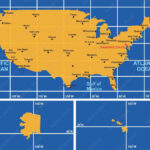 Stock Vektorgrafik „Usa Map Infographic Diagram With All | Map Of Usa With Longitude And Latitude Lines