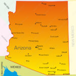 Stock Vektorgrafik „Vector Color Map Of Arizona State. Usa | Map Of Arizona Usa