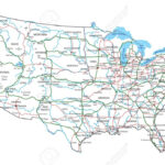 Straßen  Und Autobahnkarte Der Vereinigten Staaten Von Amerika | Interstate Road Map Of USA