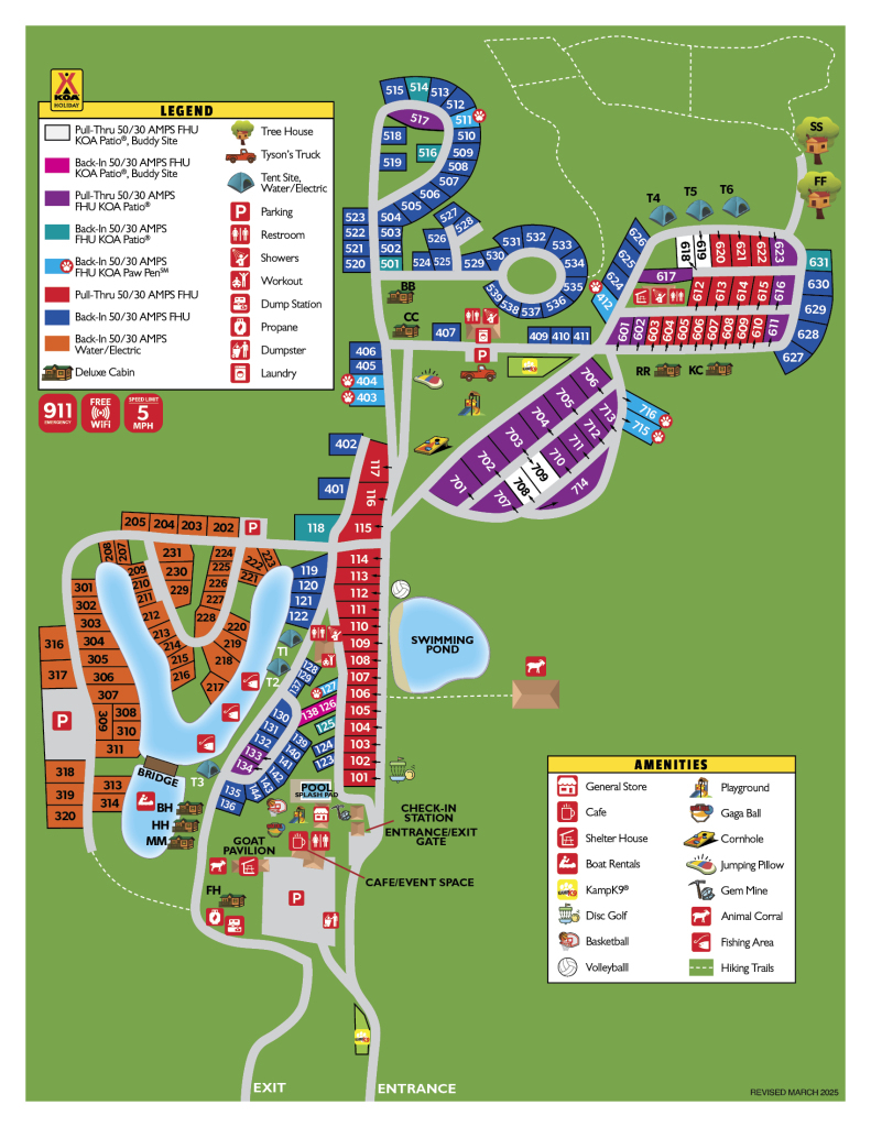 Sunbury Koa Campground Map | Site Layout &amp;amp; Directions | Map of Koa Campgrounds in USA