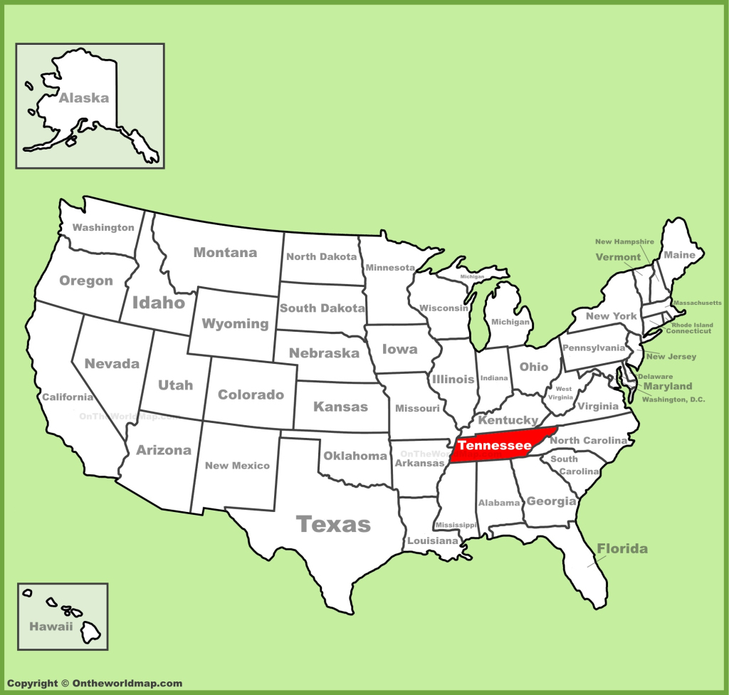 Tennessee Location On The U.s. Map - Ontheworldmap | Tennessee on Map of USA