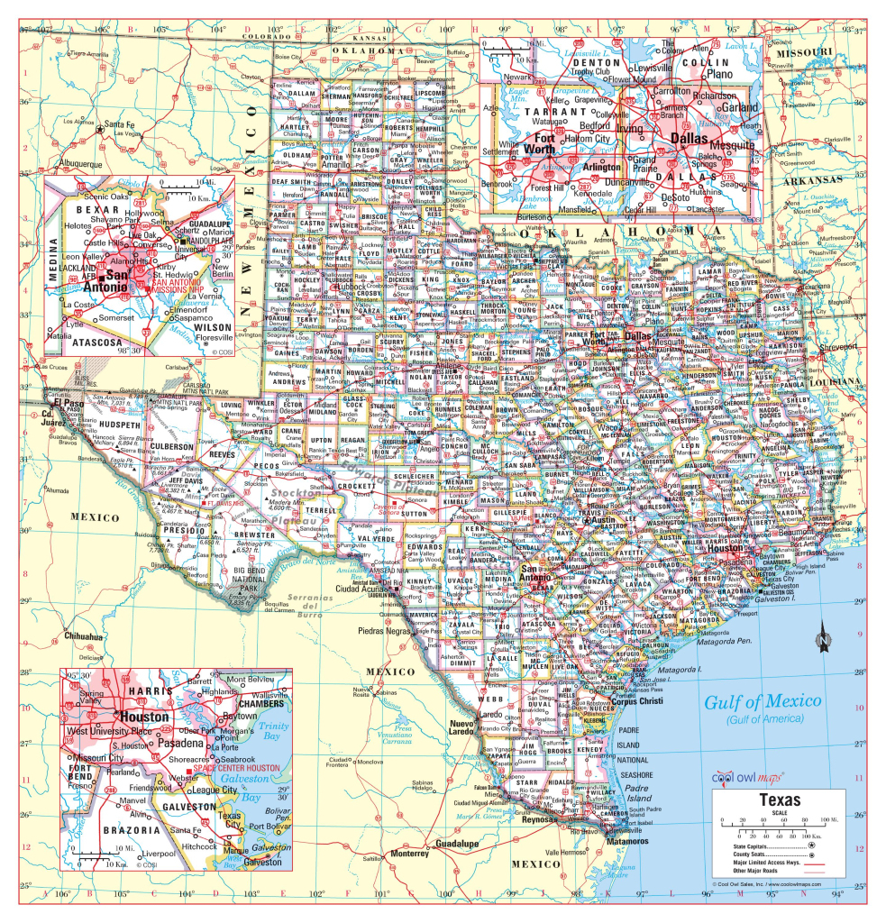 Texas State Wall Map Large Print Poster - Etsy | Cool Printable Map of USA For a Ca-Texas Roadtrip