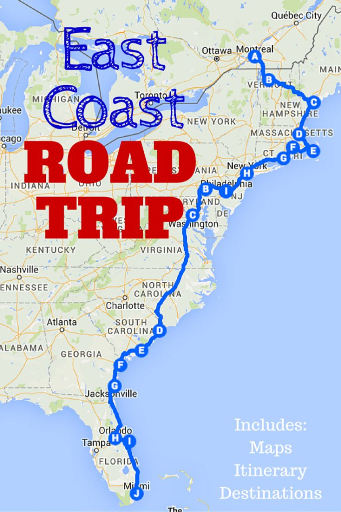 The Best Ever East Coast Road Trip Itinerary | Road Map Of East Coast Of Usa