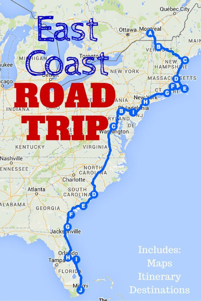 The Best Ever East Coast Road Trip Itinerary | Tourist Map Of Usa East Coast