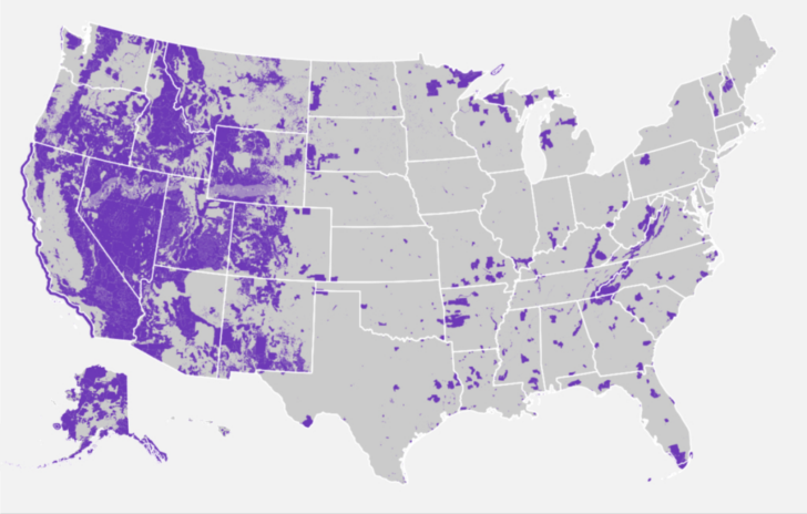 Map of Blm Land in USA