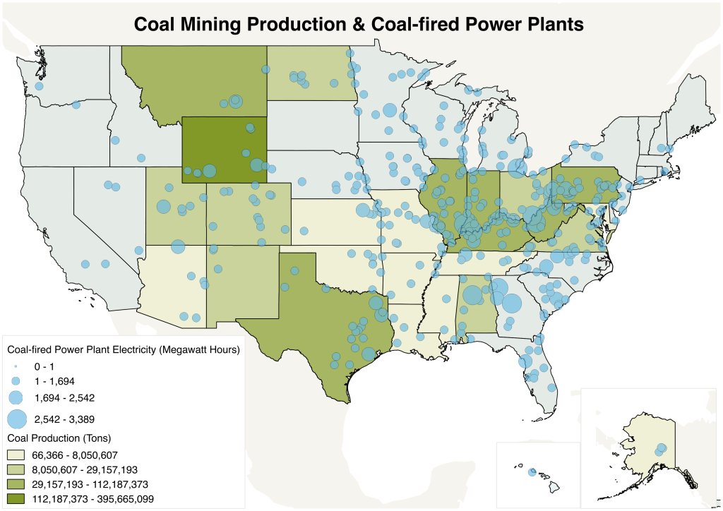 The Geography Of Coal In The U.s. | Map Of Coal Mines In Usa