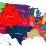 The Geography Of Nfl Fandom   The Atlantic | Map Of Usa Football Teams