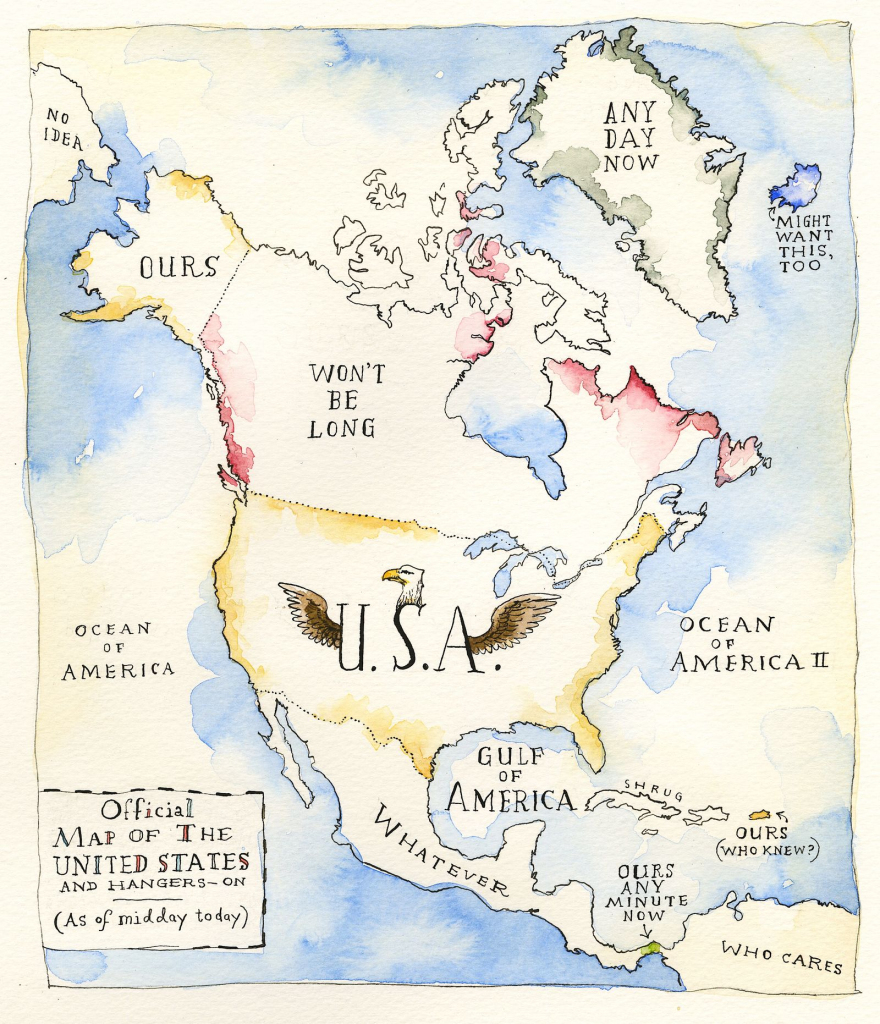 The Latest Authorized Nearly Legal Map Of The United States | The | New Yorker Map of the USA