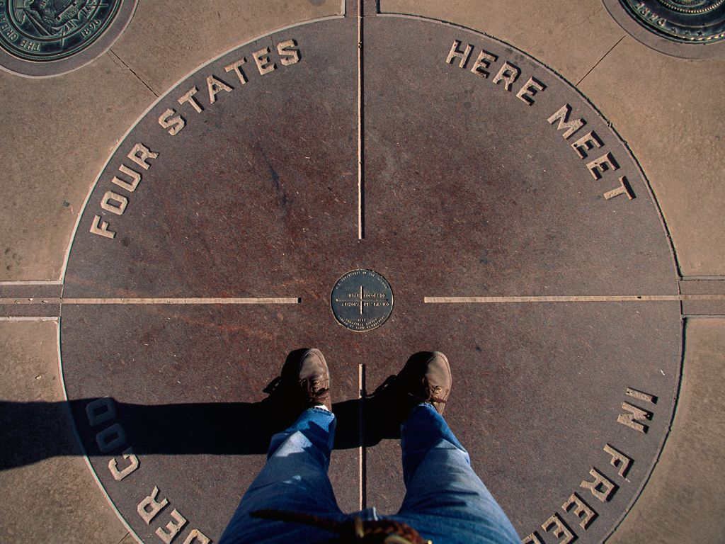 The National Monument That&amp;#039;S In The Wrong Place | Condé Nast Traveler | Map of 4 Corners USA