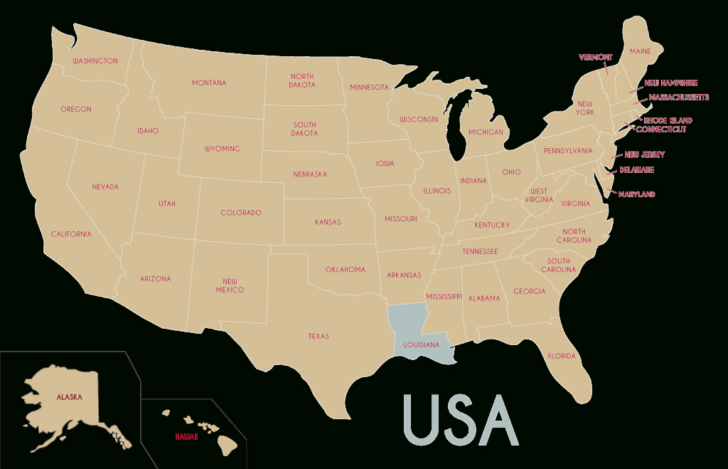 New Orleans on the Map of the USA