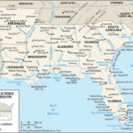 The South | Definition, States, Map, & History | Britannica | Map Of The South USA