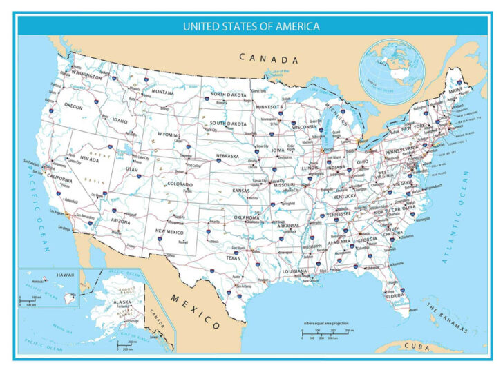 Map of USA Fill In