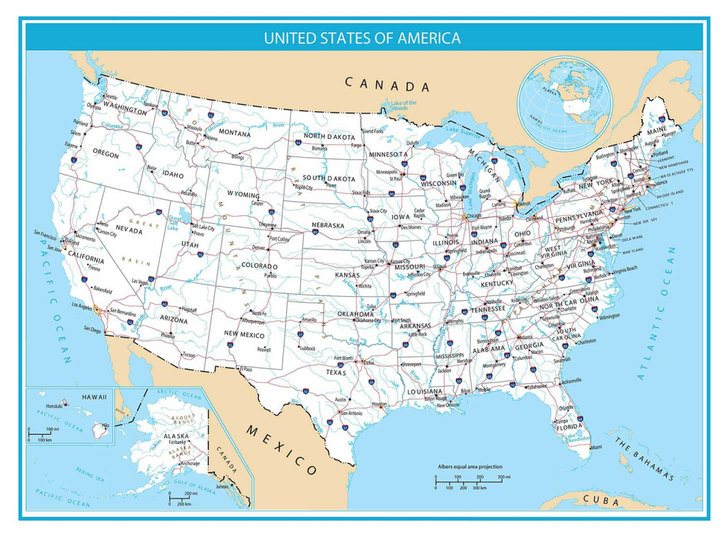 The United States Map Collection: 30 Defining Maps Of America | Map of USA Fill In