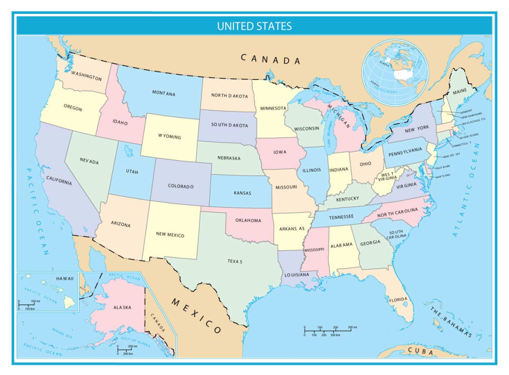 The United States Map Collection: 30 Defining Maps Of America | Printable Colored Map of USA