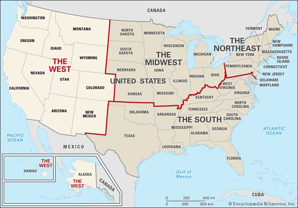 The West | Definition, States, Map, &amp;amp; History | Britannica | West Side Of Usa Map