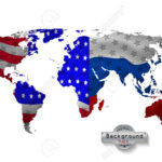 The World Map With Usa With Russia And All States. Stock Photo | Map Of Russia And Usa