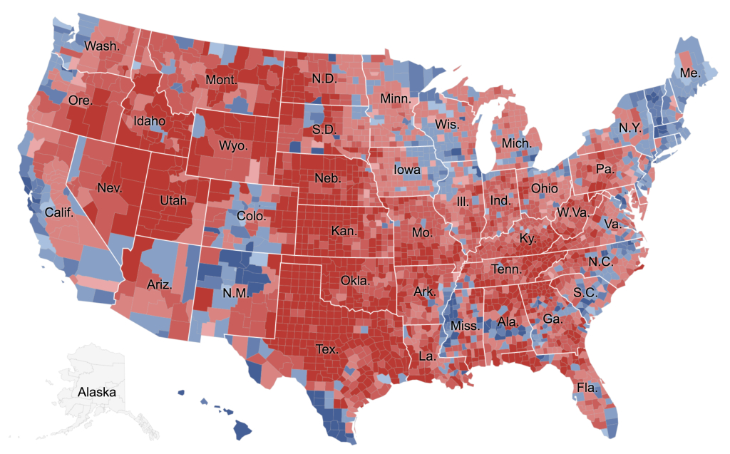 There Are Many Ways To Map Election Results. We&amp;#039;Ve Tried Most Of | Map of USA by Political Party