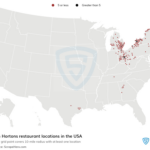 Tim Hortons Restaurant Locations In The Usa | Map Of Tim Hortons In Usa