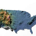 Topographic Map Of Mainsland Usa   Useful For Those Of Us Less | Topographical Map Of The Usa