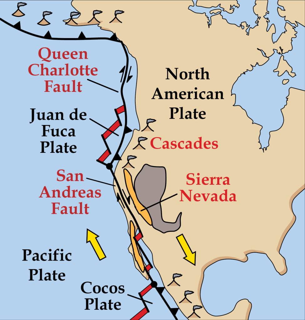 Transform Plate Boundaries - Geology (U.s. National Park Service) | Map Of Tectonic Plates Usa