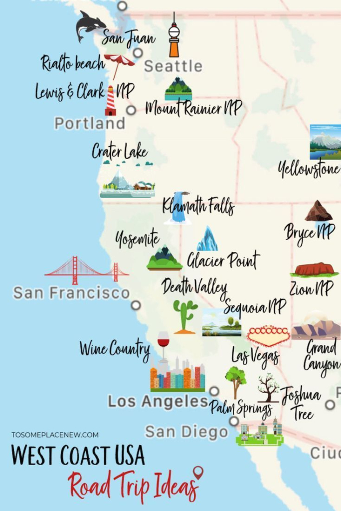 Travel | Map Of West Coast Of Usa