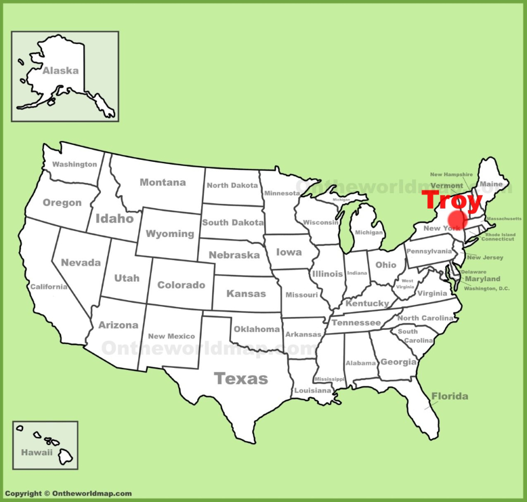 Troy Location On The U.s. Map - Ontheworldmap | Map of Troy Michigan USA