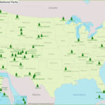 U.s. National Parks Map   Ontheworldmap | Map Of Usa Showing National Parks