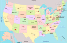 U.s. States And Capitals Map – Ontheworldmap | States And Capitals Map Of Usa