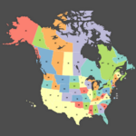 United States And Canada Map — Ultimaps | Map Of Usa States And Canada Provinces