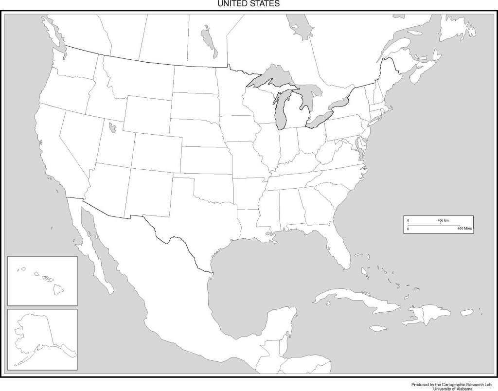 United States Blank Map | Printable Map of the USA and Canada