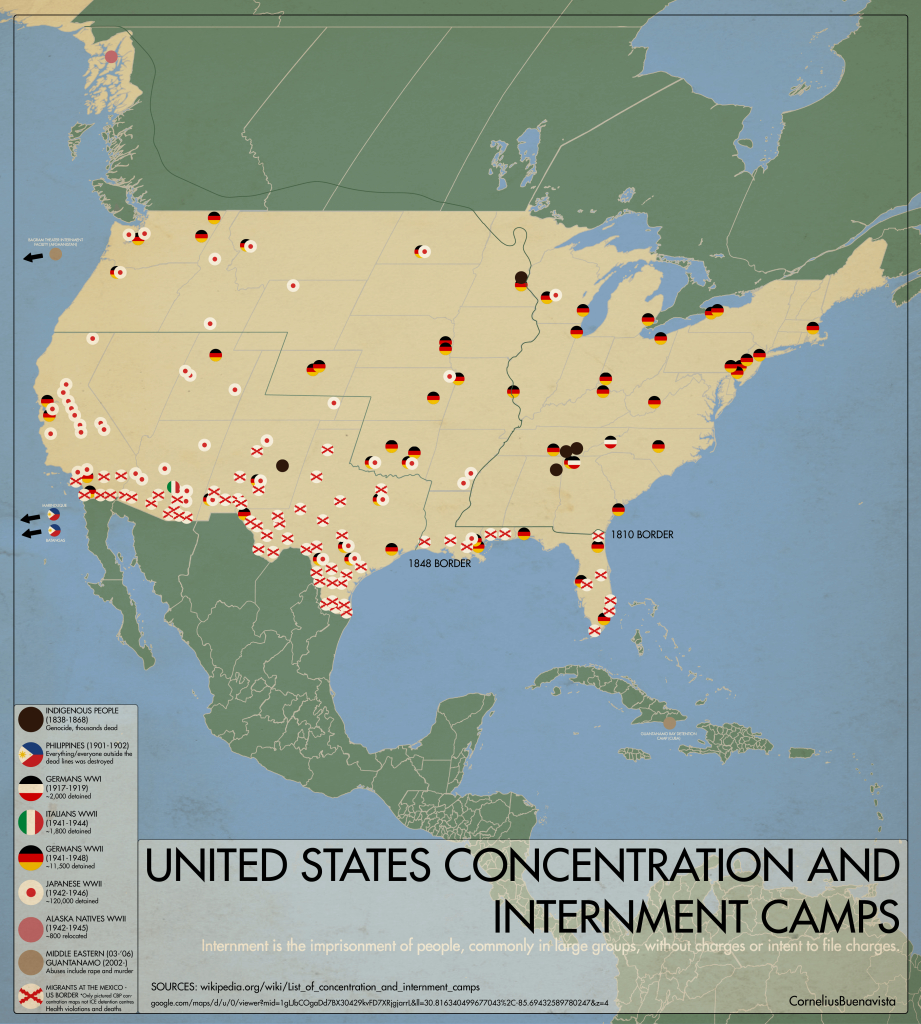 United States Concentration Camps : R/Mapporn | Map of Fema Camps in USA