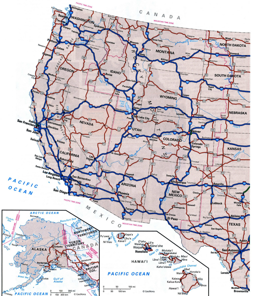 United States Detailed Roads Map. Detailed Map Of The Highways Usa | Highway Map Of Western Usa